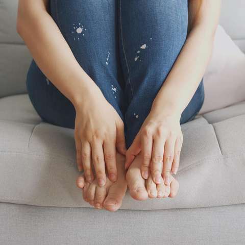 Hands on feet